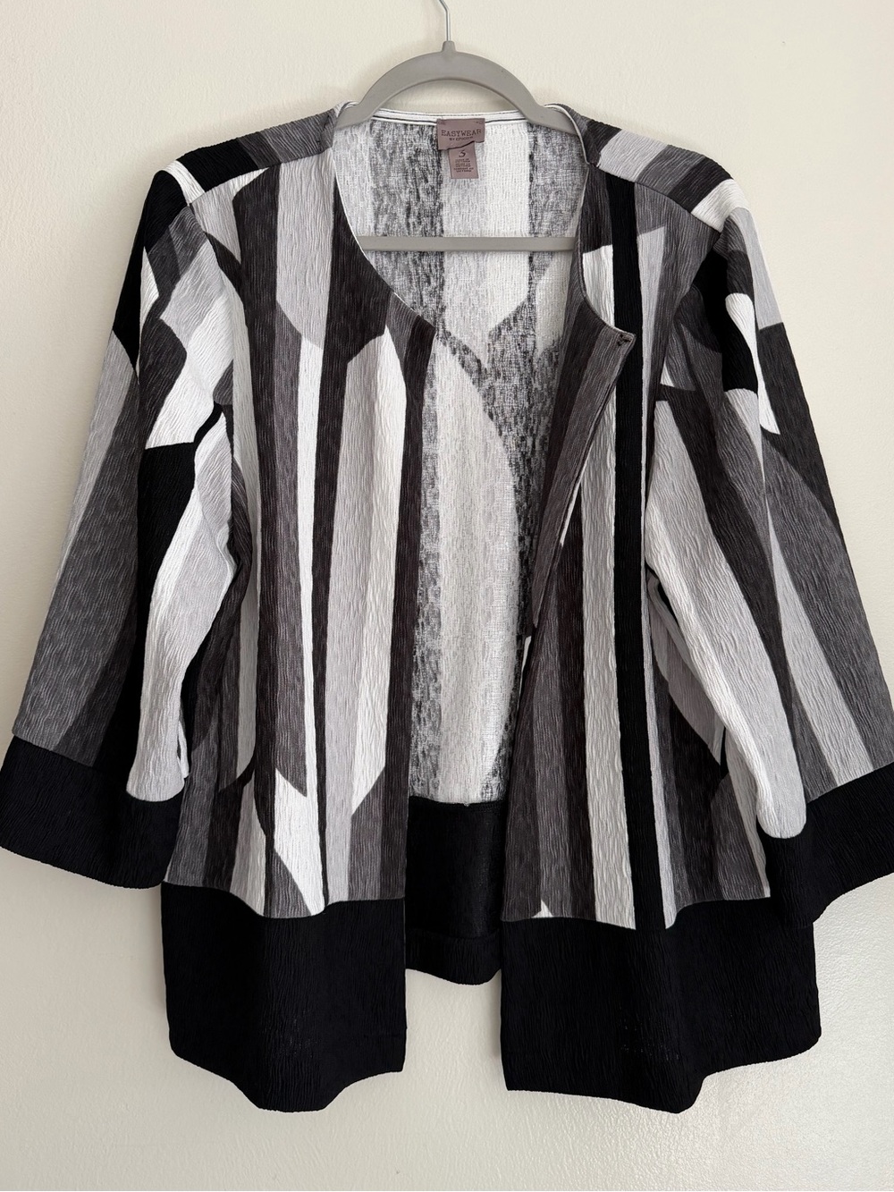 Easywear by CHICO'S Open Front Geometric Pattern Jacket - Women's Size XL (3)
